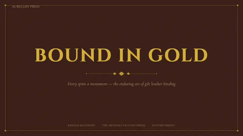 Gilt Leather Binding — Slides · cover