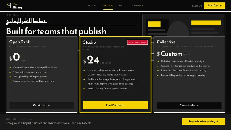 Beirut Indie Graphic Design — Web · pricing