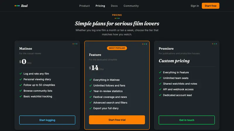 Letterboxd Cinephile Orange-Green — Web · pricing