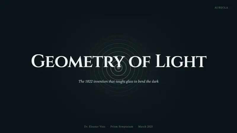 Fresnel Lighthouse Lens — Slides · cover