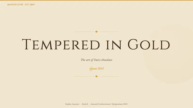 Lindt Swiss Chocolate — Slides · cover