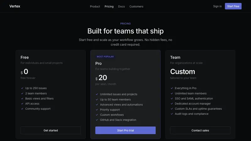Linear 2024 — Web · pricing