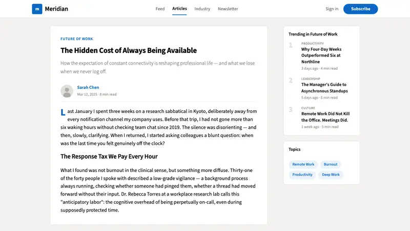 LinkedIn — Web · article