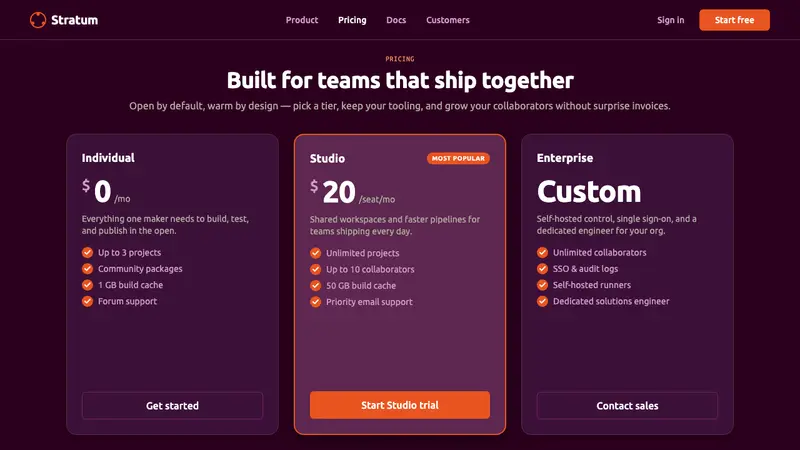 Ubuntu Linux Brand — Web · pricing