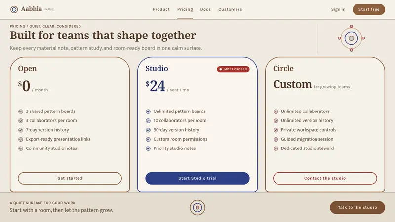 Lippan Kaam — Web · pricing