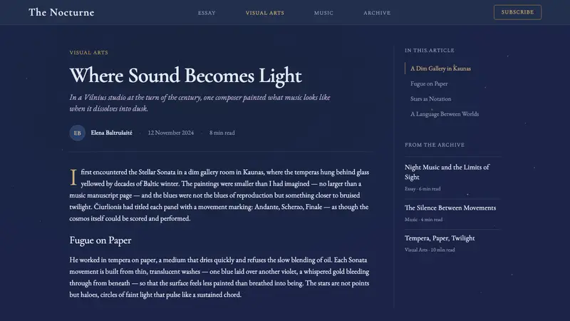 Čiurlionis Symbolism — Web · article