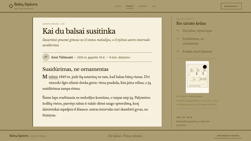 Sutartinės Notation — Web · article
