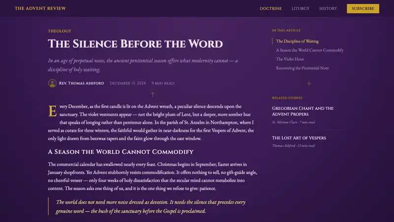 Liturgical Advent Violet — Web · article