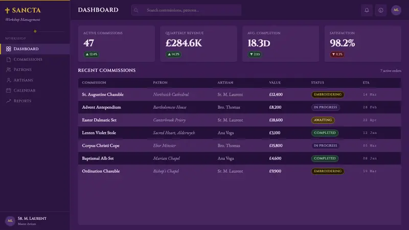 Liturgical Advent Violet — Web · dashboard