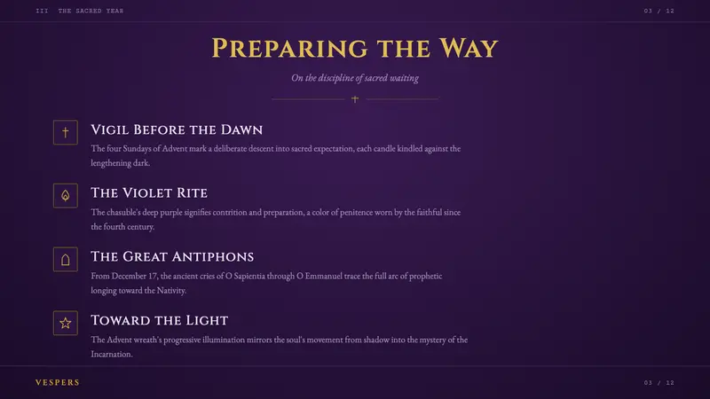 Liturgical Advent Violet — Slides · content