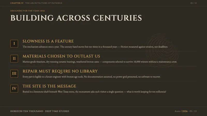 The Long Now Foundation — Slides · content