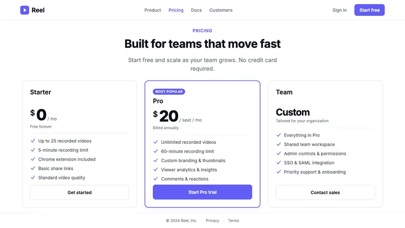 Loom Async-Video Purple — Web · pricing