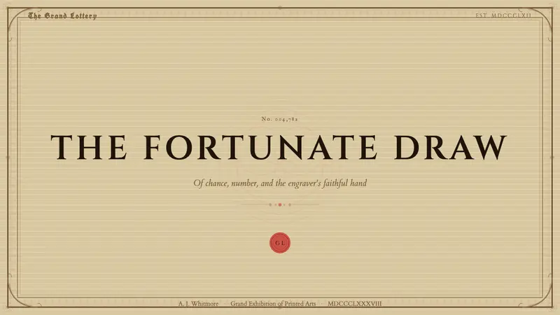 Engraved Lottery Ticket — Slides · cover