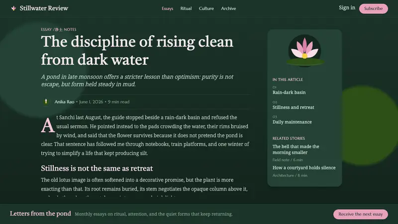 Lotus Pond — Web · article