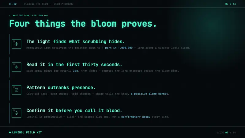 Luminol CSI Glow — Slides · content