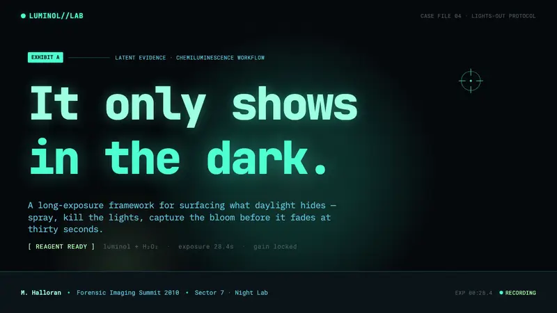 Luminol CSI Glow — Slides · cover