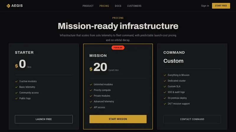 Lunar Rover — Web · pricing