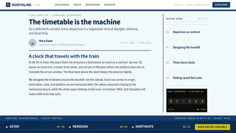 Transcontinental Maglev — Web · article