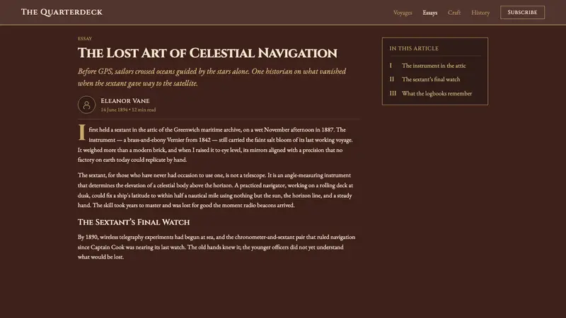 Mahogany Ship Cabin — Web · article