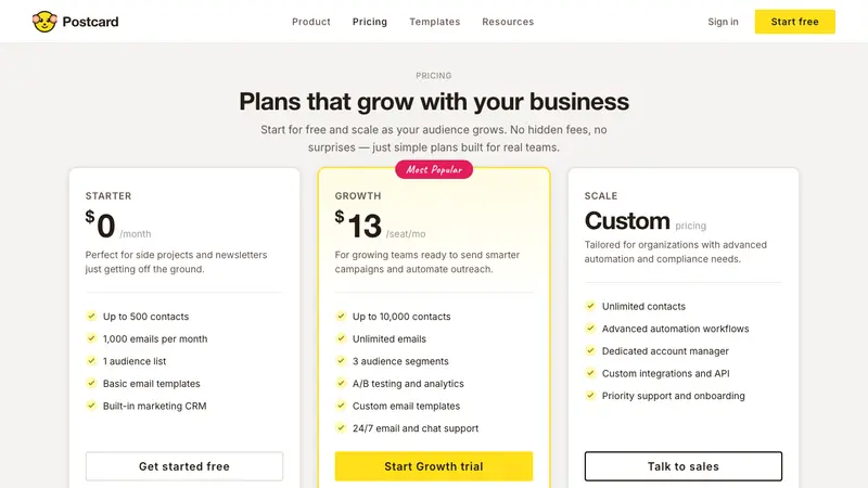 Mailchimp Freddie-Yellow — Web · pricing