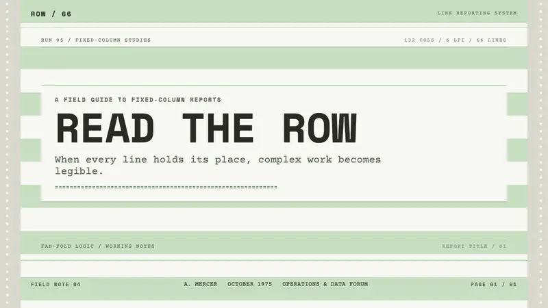 Green Bar Printout — Slides · cover