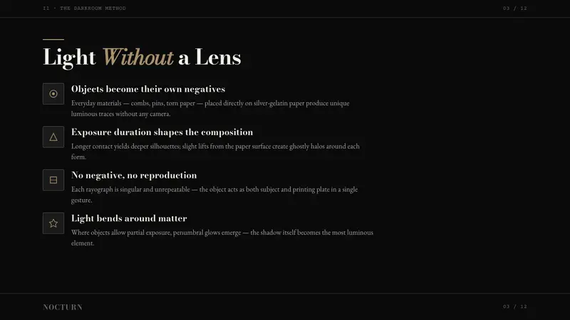 Man Ray Rayograph (1922) — Slides · content