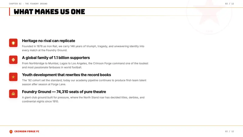 Manchester United (Red Devils) — Slides · content