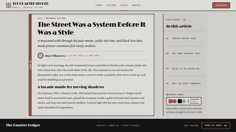 Escolta Art Deco Manila — Web · article