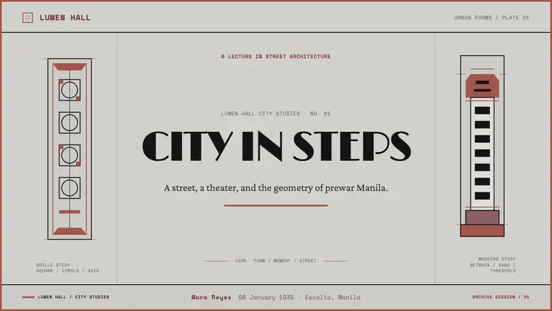 Escolta Art Deco Manila — Slides · cover
