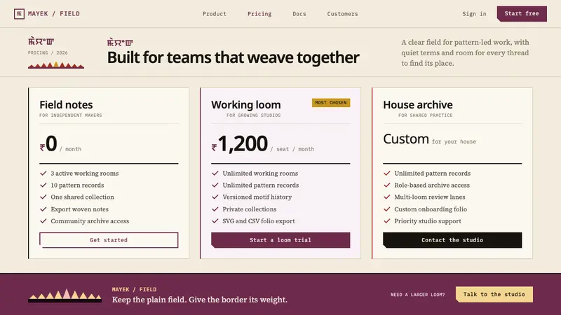 Manipuri Phanek — Web · pricing