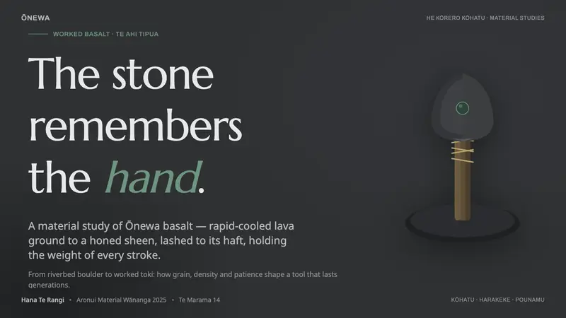 Māori Volcanic Stone — Slides · cover