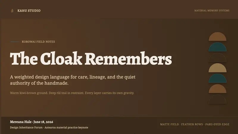 Māori Korowai Feather Cloak — Slides · cover