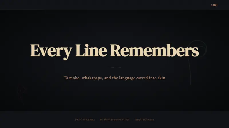 Māori Tā Moko (Facial Tattoo) — Slides · cover