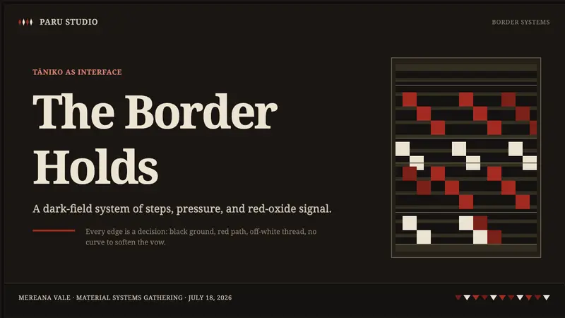 Māori Tāniko Border Weave — Slides · cover