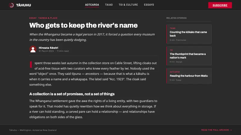 Te Papa Aotearoa Modern — Web · article