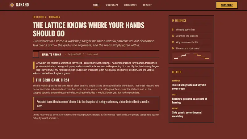 Māori Tukutuku Panel — Web · article