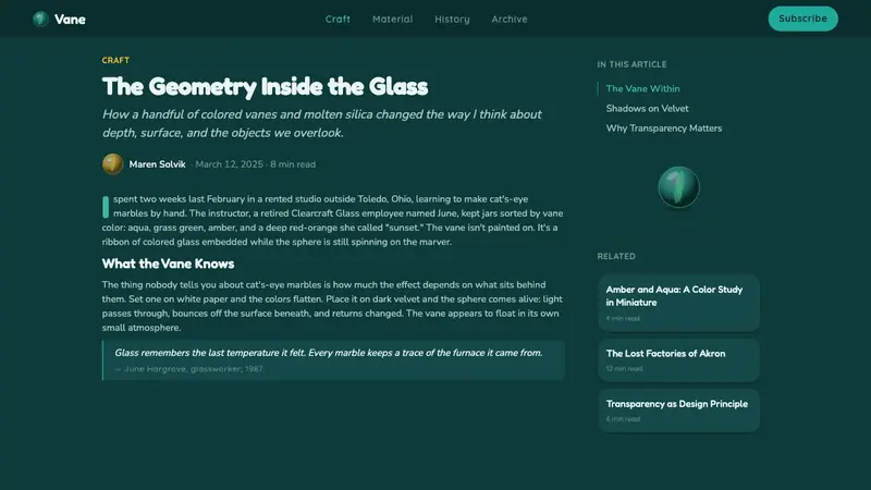 Cat's Eye Marbles — Web · article