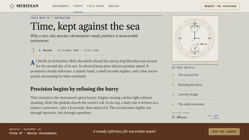 Marine Chronometer — Web · article