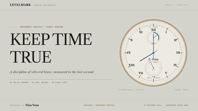 Marine Chronometer — Slides · cover