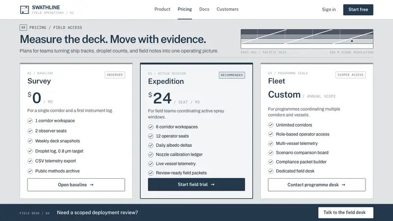 Cloud Brightening Fleet — Web · pricing
