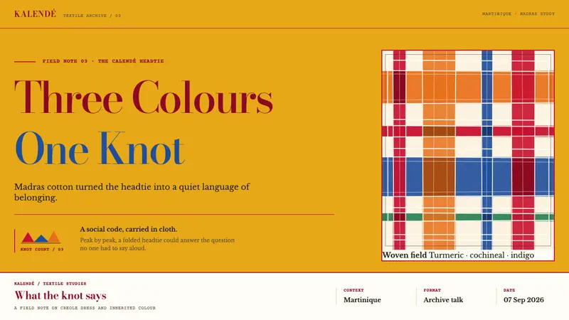 Martinique Madras — Slides · cover