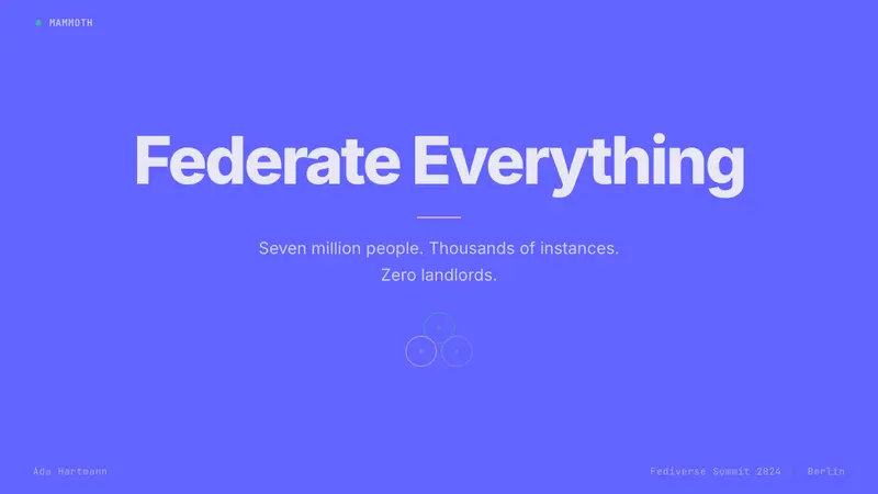 Mastodon Fediverse — Slides · cover