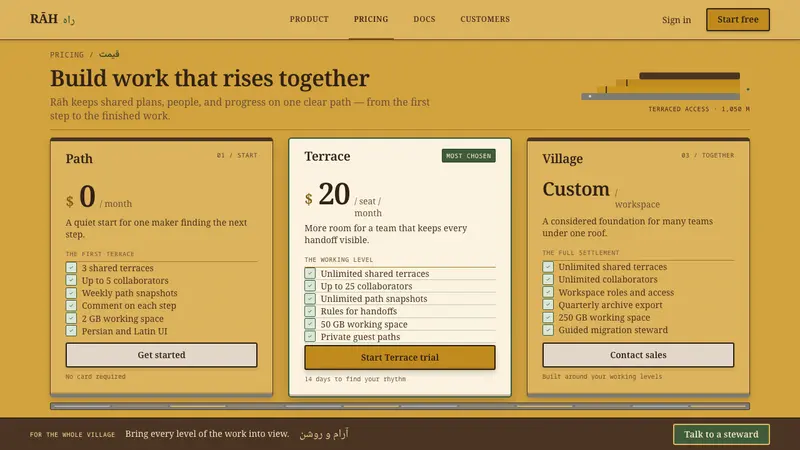 Masuleh Stepped Village — Web · pricing