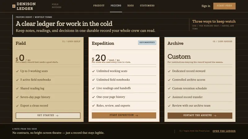 Mawson's Hut Expedition — Web · pricing