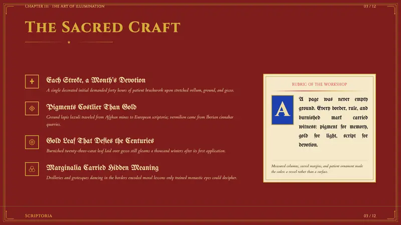 Medieval Illuminated Manuscript — Slides · content