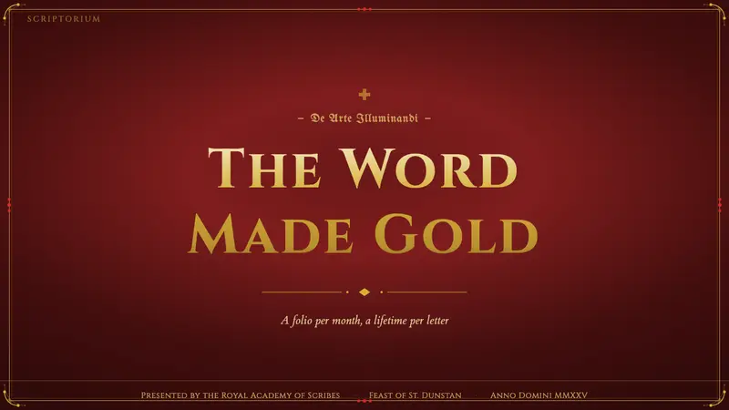 Medieval Illuminated Manuscript — Slides · cover