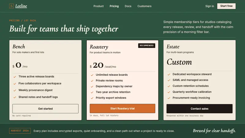 Melbourne Third-Wave Coffee Modern — Web · pricing