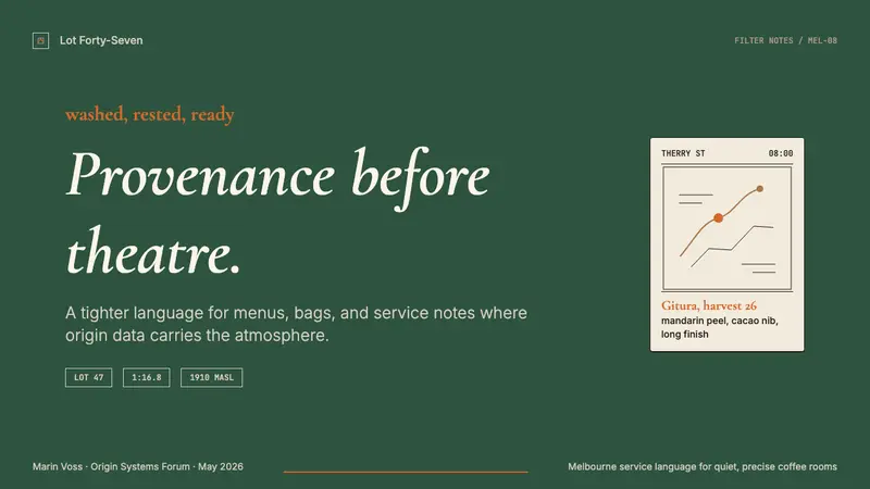 Melbourne Third-Wave Coffee Modern — Slides · cover