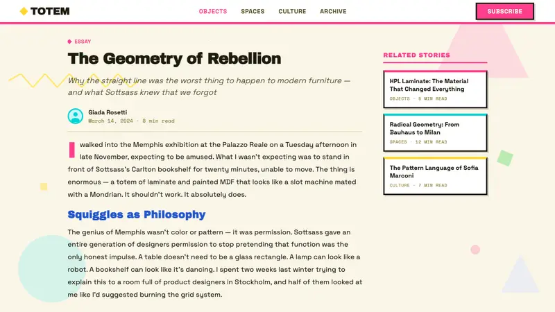 Memphis (Sottsass 1981) — Web · article