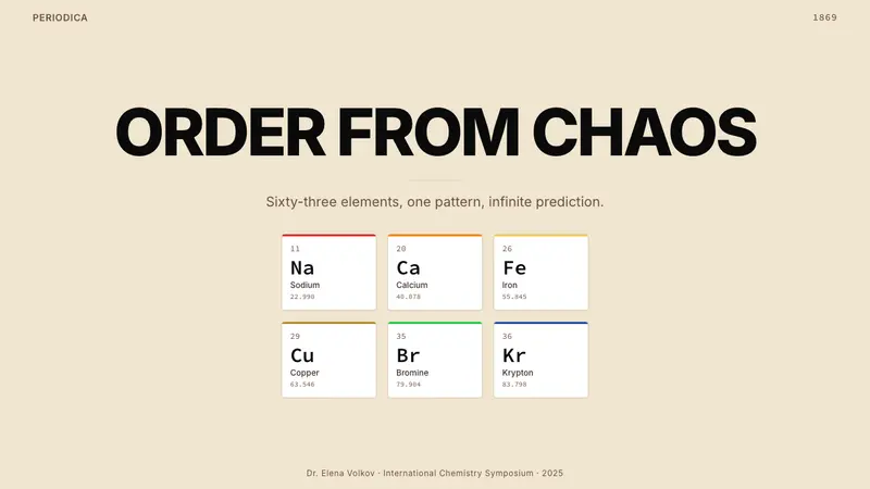 Mendeleev Periodic Table — Slides · cover